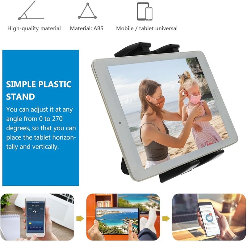 Rotating Plastic Tablet And Phone Stand Portable Rotatory Holder For Home Office Universal Support - Image 3